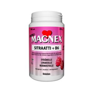 Magnex sitraatti 375 mg + B6 puru Vadelma